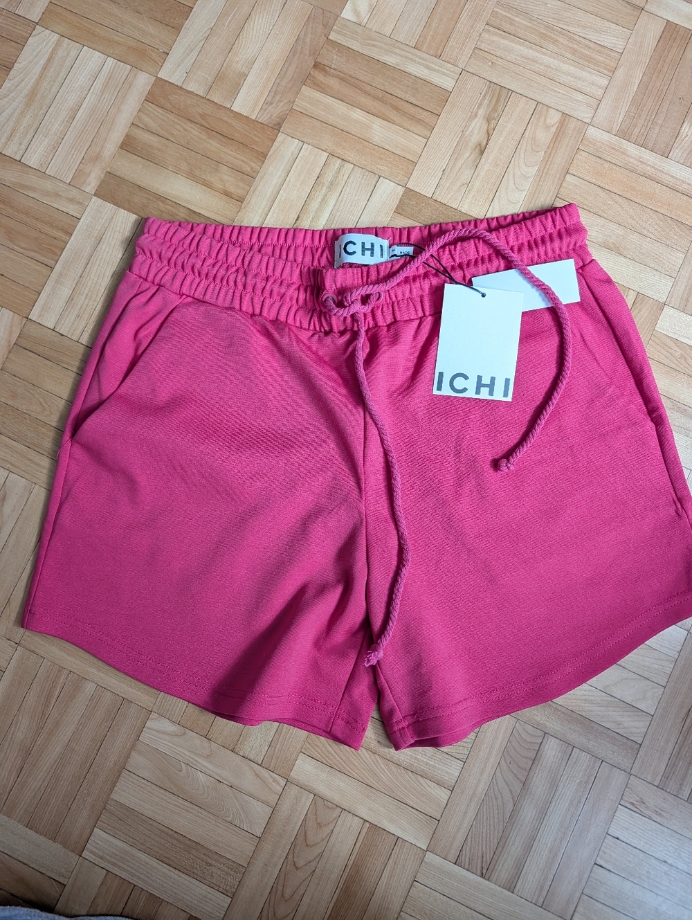 Pink Elastic-Waist Women's Shorts